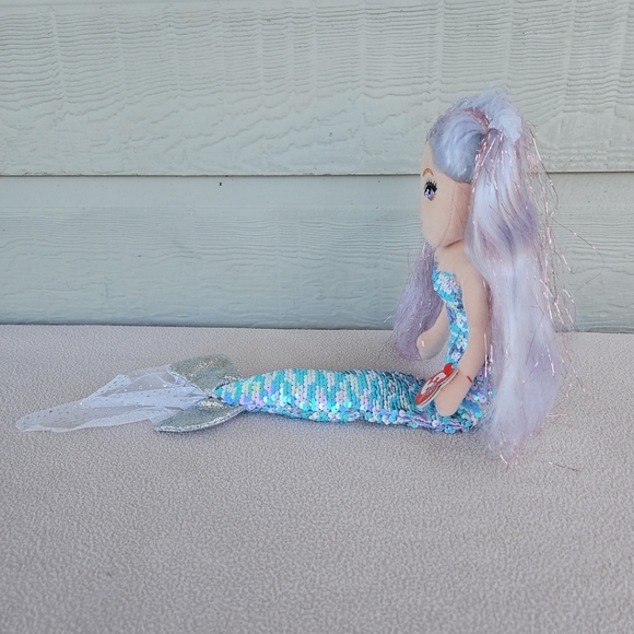 TY Sea Sequins Mermaid Athena Plush Doll 18" Flip Sequin Blue Limited Collection - Picture 7 of 12
